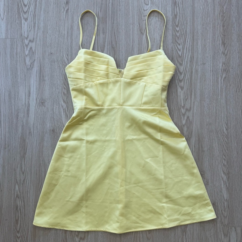 Princess Polly Yellow Mini Dress with Spaghetti Straps - Picture 6 of 6